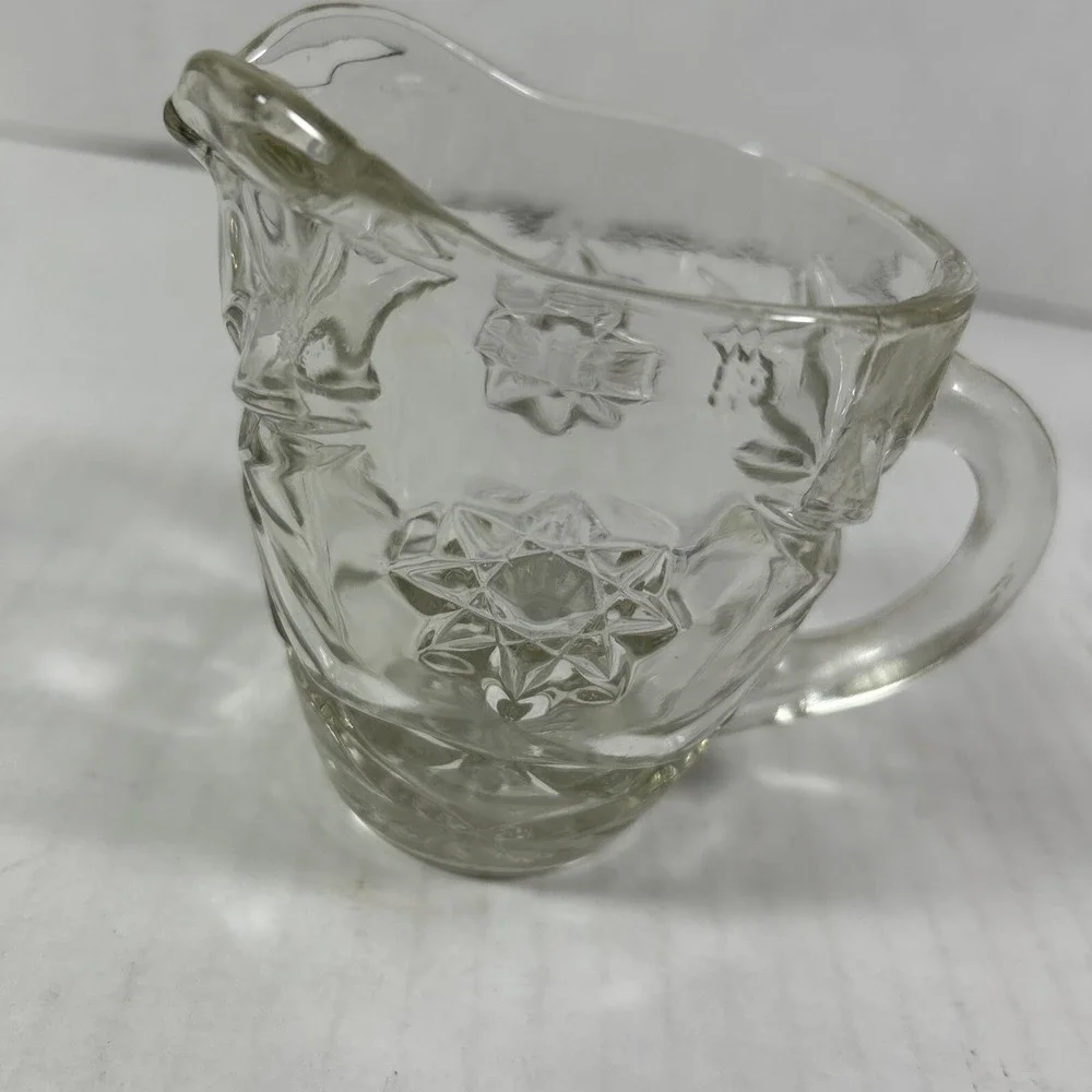 Anchor Hocking Glass Co David‎ Star Clear Creamer
